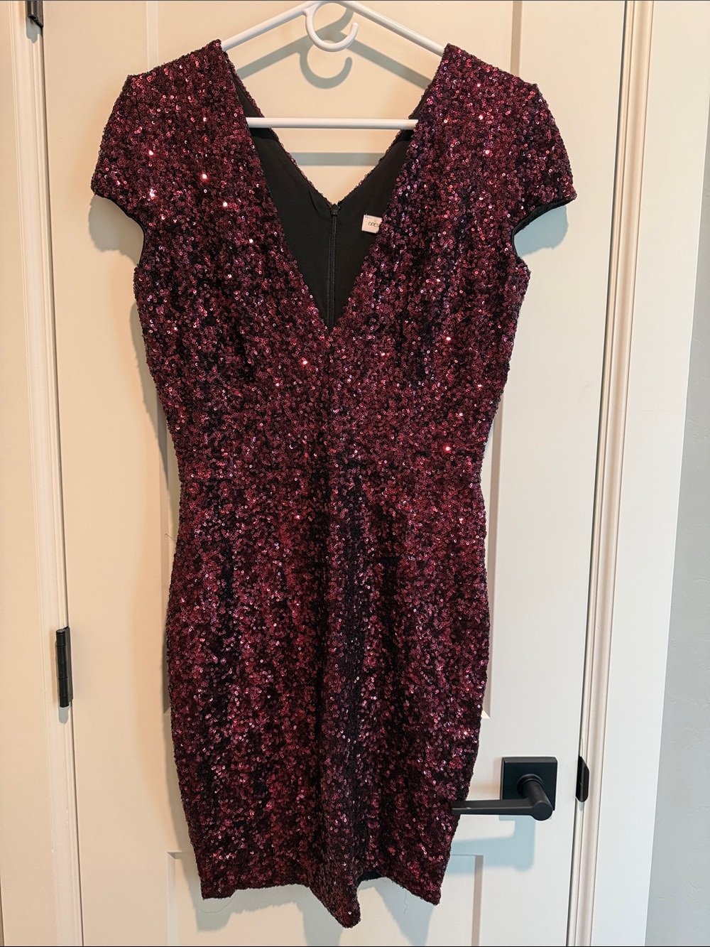 Dress the Population Zoe Sequin V-Neck Mini Dress